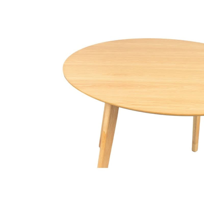 Space-saving Malone Round Dining Set with dark grey upholstered chairs