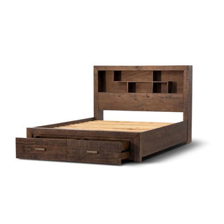 Modern Grey Stone Sedona Bed with Built-in Storage for Space Saving