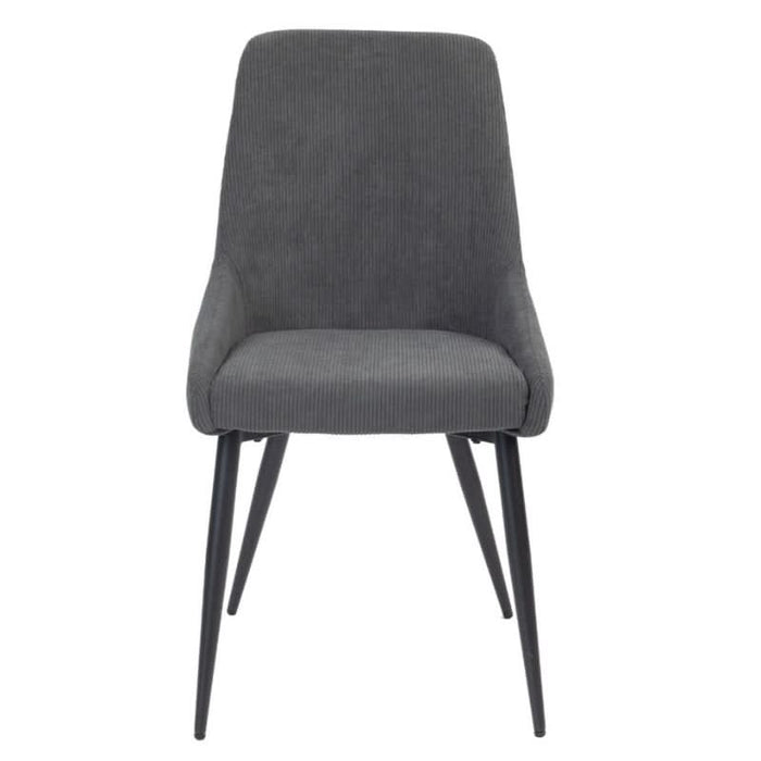 Chic and Comfortable Grey Dining Chair by Polka Charm with Metal Legs