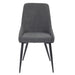 Chic and Comfortable Grey Dining Chair by Polka Charm with Metal Legs