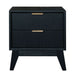 Dark Timber Bedside Table