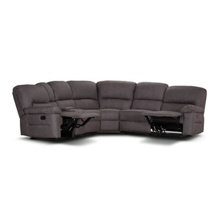 Jersey Corner Dual Recliners Theatre Lounge With Open Leg Rests