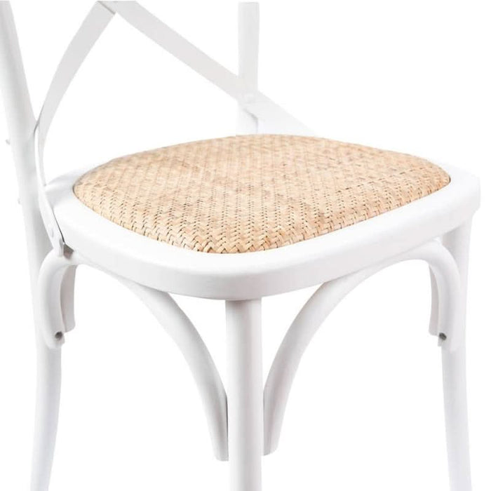 Modern White Dining Chair Crafted with Classic Steam Bent Wood
