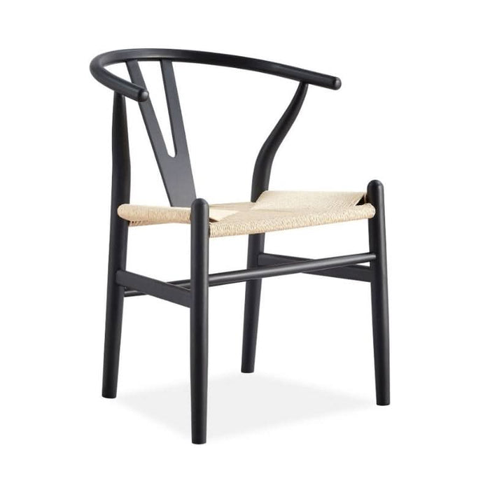 Eco-Friendly Modern Elegance Dining Chair with Handwoven Seat