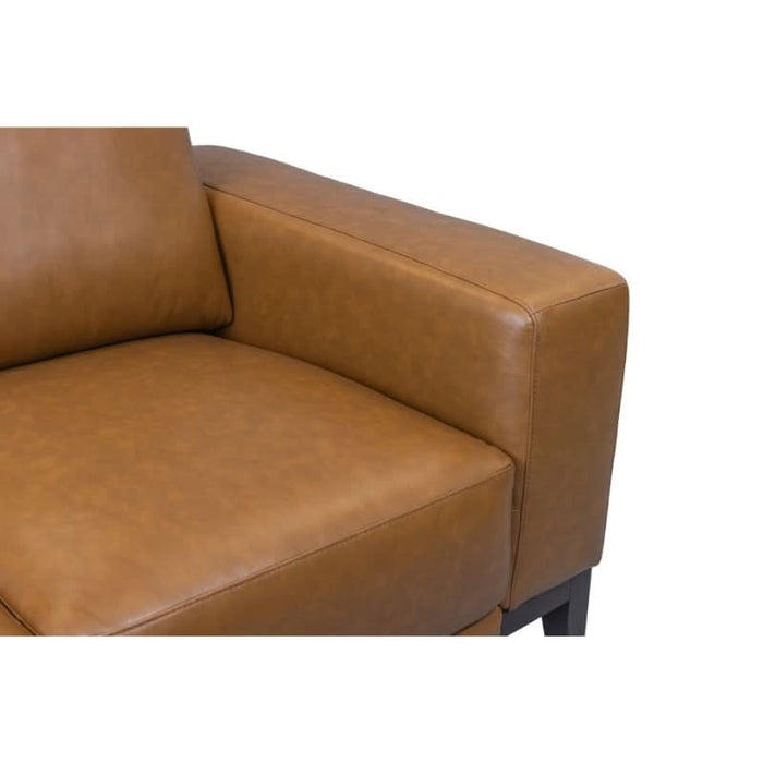 Stylish and Comfortable Camin Sofa in Luxurious Tan Leather Finish