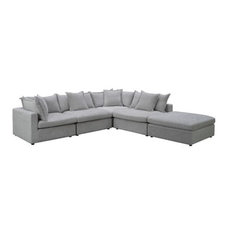 Carolina Silver Corner Lounge Suite with Ottoman