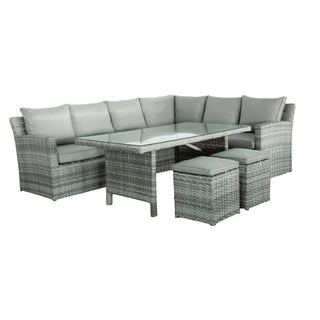 Chios Haven Modular Outdoor Lounge set - Light Grey Wicker