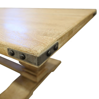Utah Dining Table in Honey Wash Corner Close-up