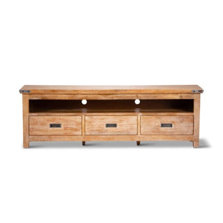 Utah Grandeur TV Console With 3 Drawer Honey Wash Color