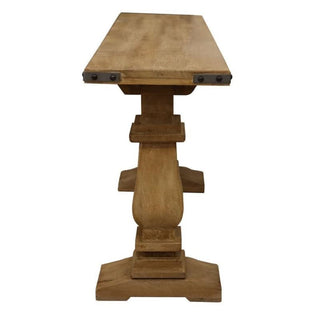 Utah Rustic Console Table Honey Wash Side Profile