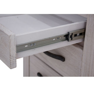 Whitewash Florida Bedroom Suite Bedside Table Drawer Rail Close-up