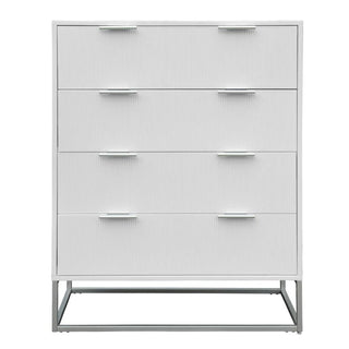 Arlington White 4-Drawer Tallboy