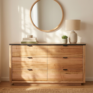 Croft 6 drawer dresser a messmate veneer dresser