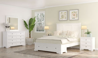 Sala Dresser Acacia Bedside with Deluxe Storage White-Mkii - Shopica Pty Ltd