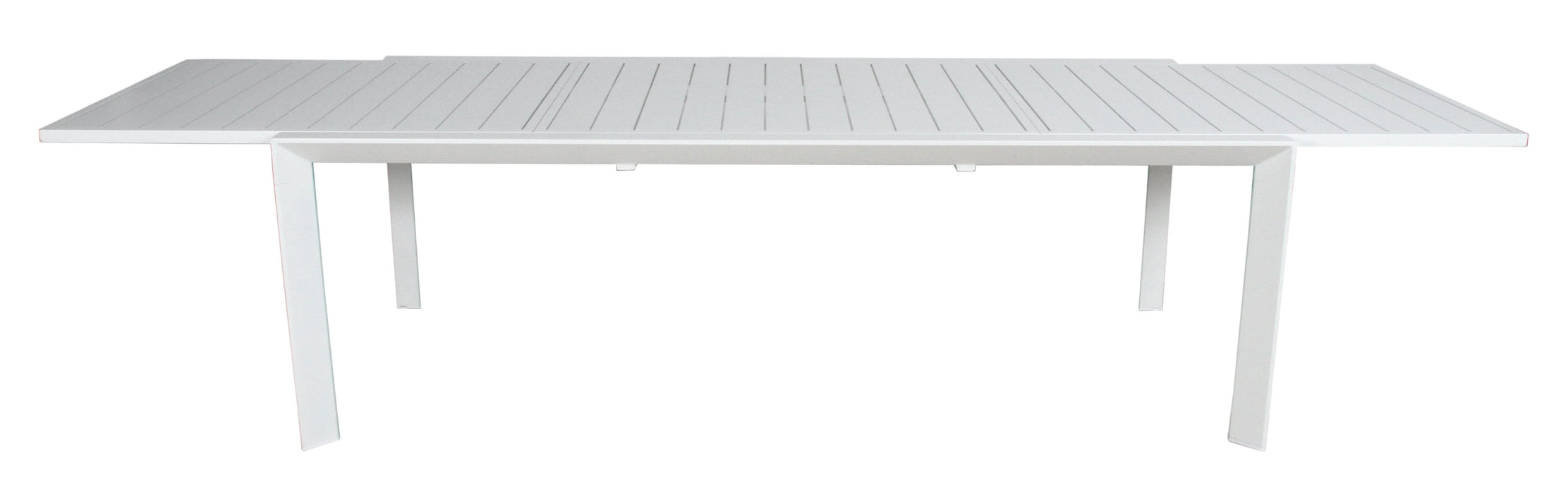 Icaria White Ensemble - Extendable Outdoor 13 Piece Dining Table & Chair Set - Shopica Pty Ltd