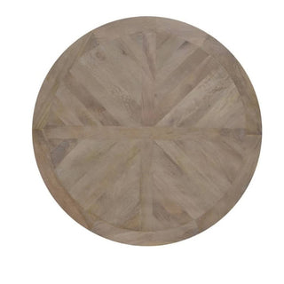 Velino Artisan Parquet Round Dining Table Top View