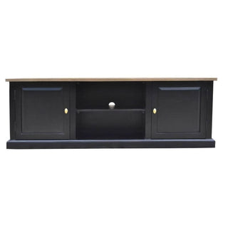 Velino Oak & Black Wood TV Unit