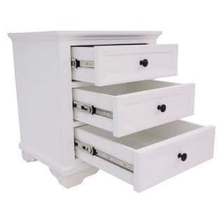 Vienna 4 Piece Bedroom Suite Bedside Table open drawers