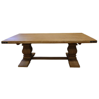 Utah Dining Table: Rustic Elegance Reimagined- Honey Wash - Shopica Pty Ltd