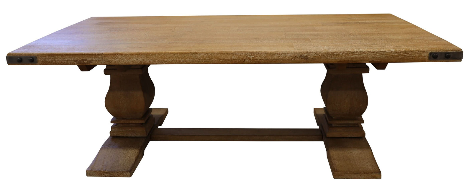 Utah Dining Table: Rustic Elegance Reimagined- Honey Wash — Shopica Pty Ltd