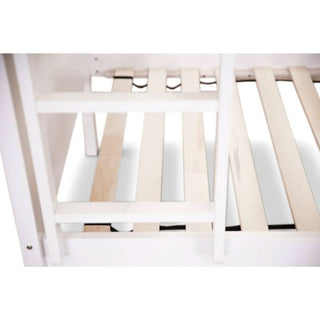 Welling Shaker White Dual Comfort Bunk Bed Close-up