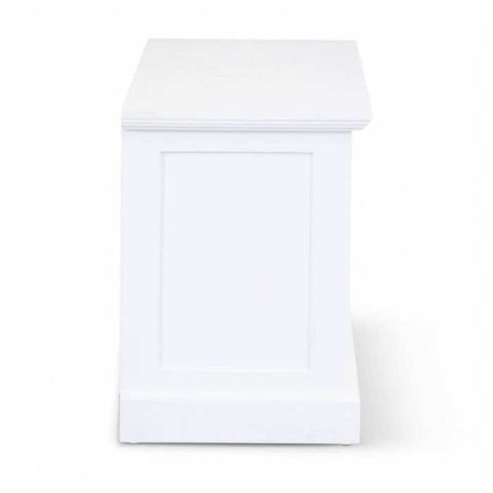 White Acacia Coastal TV Entertainment Unit Side Profile
