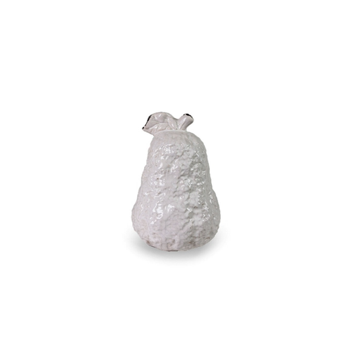 White Ceramic Pear Ornament