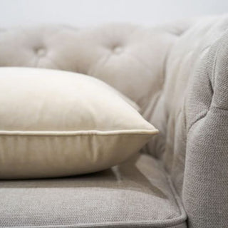 White Felt Cushion Close Up Look