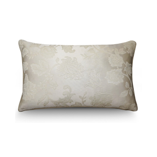 White Gold Flower Bedroom Elegant Cushion 40 x 60 cm