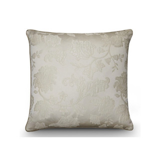 White Gold Flower Bedroom Elegant Cushion 55 x 55 cm