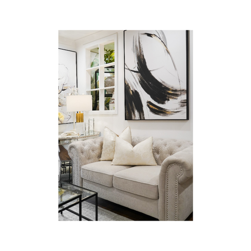 White Gold Flower Bedroom Elegant Cushion Collection