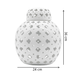 White Hampton Lace Jar 36cm