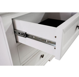 White MKII Sala Acacia Dresser  Drawer Rail Close-up