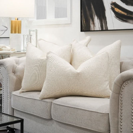 White Woven Cushion collection