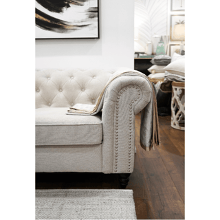 White and Gold Houndstooth Throw with Satin Trim Blanket folded Sofa