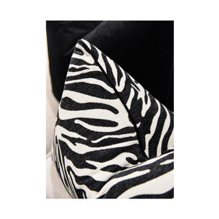 Wild Zebra Vibe Modern Cushion Close Up Look