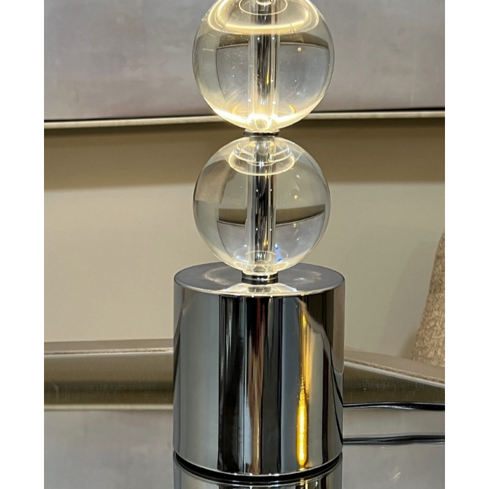 Windsor Crystal Metallic Shine Table Lamp zoomed in