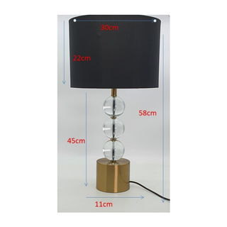 Windsor Crystal Table Lamp Gold Dimensions