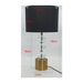 Windsor Crystal Table Lamp Gold Dimensions
