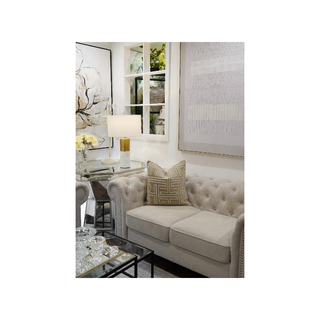 Woven Velvet Modern Cushion Gold