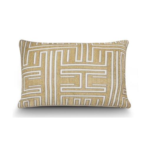 Woven Velvet Modern Cushion Gold 40 x 60 cm