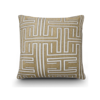 Woven Velvet Modern Cushion Gold 55 x 55 cm