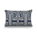 Woven Velvet Modern Cushion Navy 40 x 60 cm