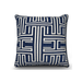 Woven Velvet Modern Cushion Navy 55 x 55 cm