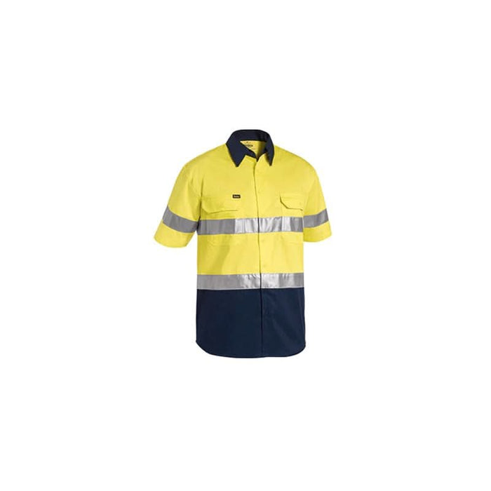Yellow Bisley Taped Hi Vis Cool Lightweight Shirt