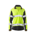 Yellow Bisley Womens Long Sleeve Taped Two Tone Hi Vis V-neck Polo