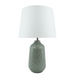 Zen Living Grey Ceramic Lamp 48 cm with textured base and white shade.