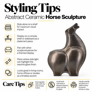 Abstract ceramic horse sculpture styling tips and care tips