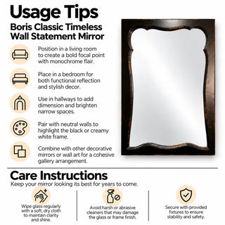 Boris classic wall mirror usage tips and care instructions