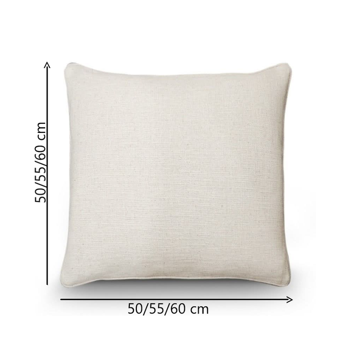 White Woven Cushions - Duck Feather Inserts